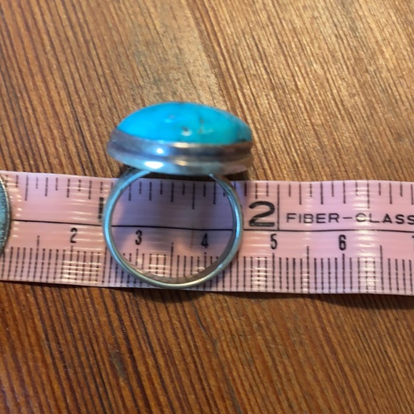Vintage sterling silver and turquoise stone ring - Picture 11 of 11